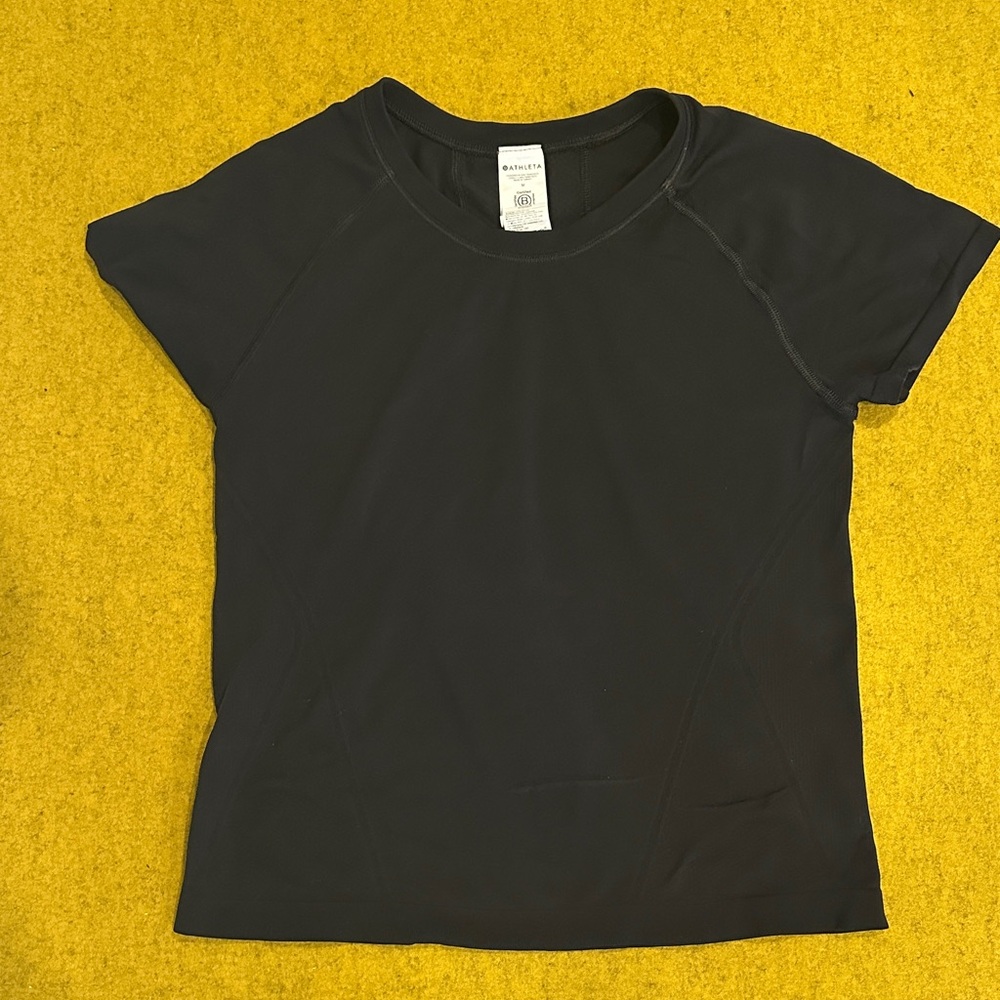 Athleta Black Short Sleeve Tee